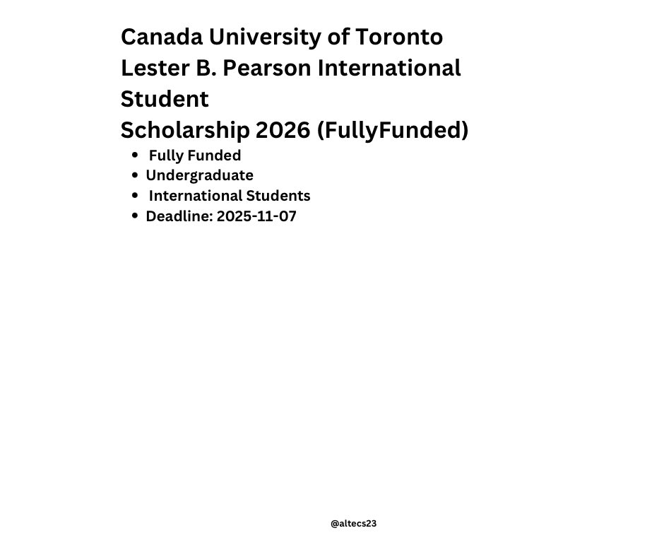 Altecs23's tweet photo. Unlock your future in Canada with 2026 scholarships ππ.
Gain access to world-class education without the heavy financial burden. Start your journey today!
.
.
.
#Scholarships #ScholarAlerts #studyincanda #education #altecs23 https://t.co/Ji2WcaaROM