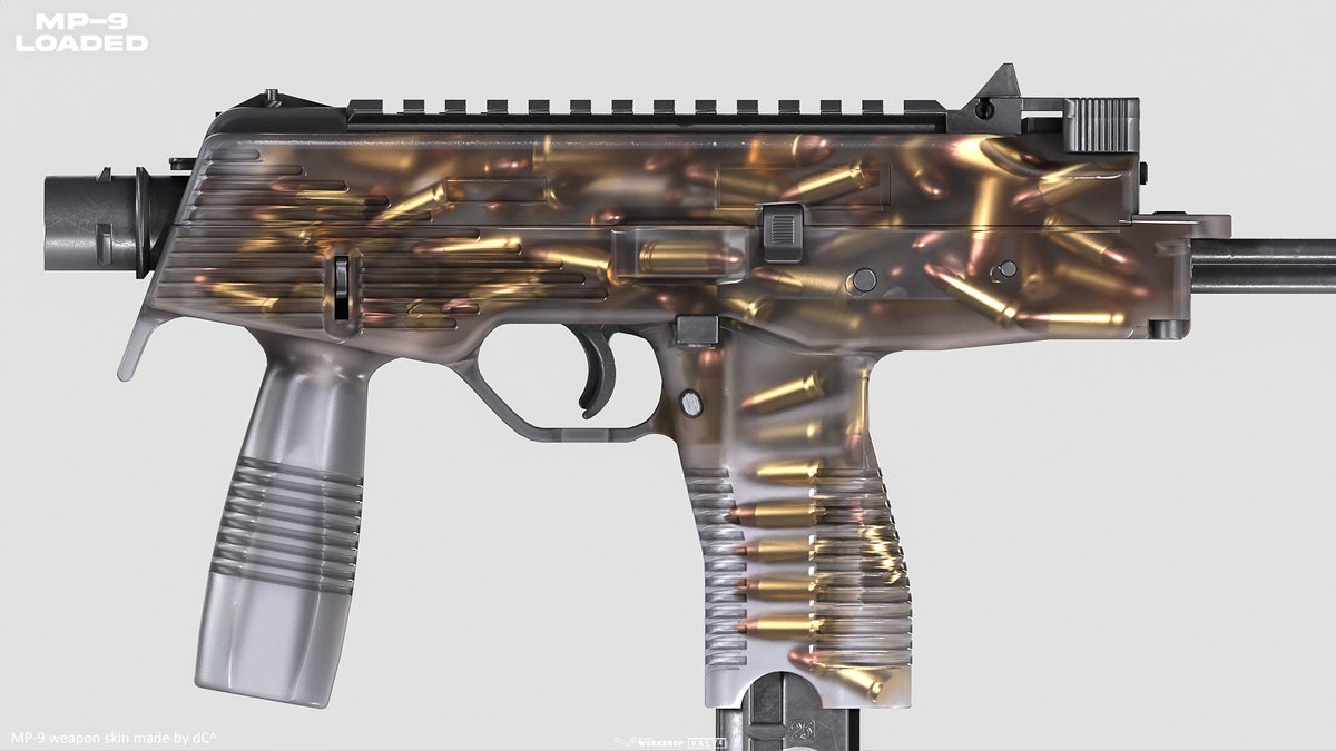 dcworkshopdc's tweet image. Cooked this one. Poly MP9 LOADED with bullets with @Quzga_ @CounterStrike