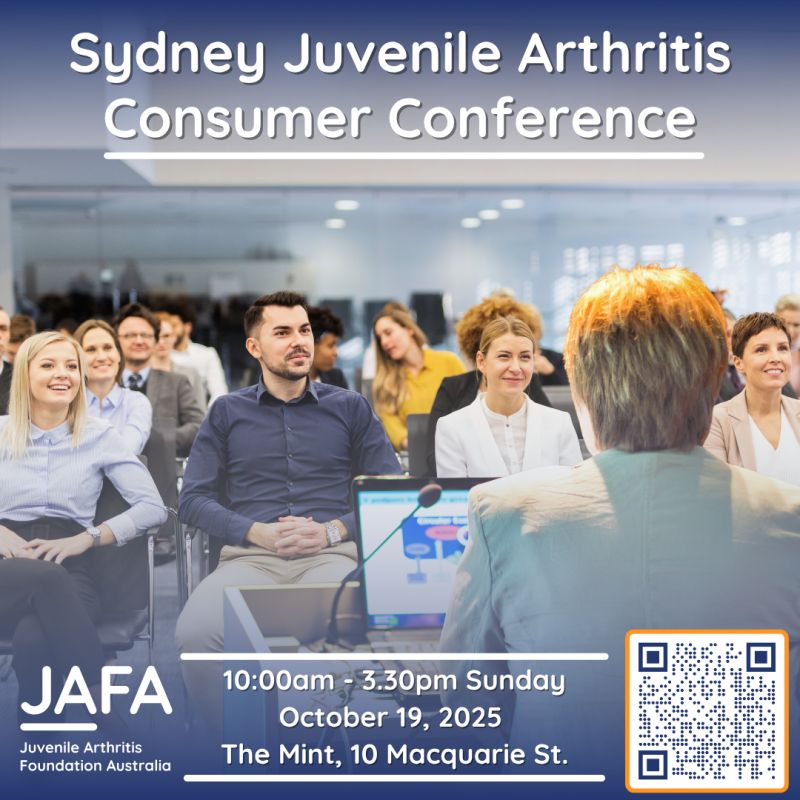 The Juvenile Arthritis Foundation Aus is hosting a free consumer conference on Sunday, October 19, 2025 (10:00am–3:30pm) at The Mint, 10 Macquarie St, Sydney.

Details at jafa.org.au/consumerconfer…
