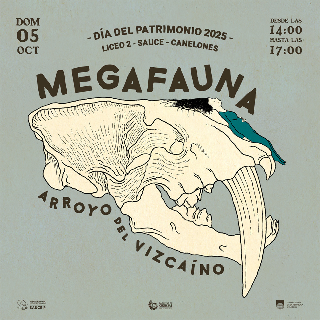 Día del Patrimonio

MEGAFAUNA
<a href="/arroyovizcaino/">Arroyo del Vizcaíno</a> 

Charla con paleontólogos, paleoarte y visita colección de fósiles. Nuevos recursos educativos: videos en lengua de señas, manuales para docentes, visitas virtuales y excavación en Minecraft Education (plataforma CREA, Ceibal).