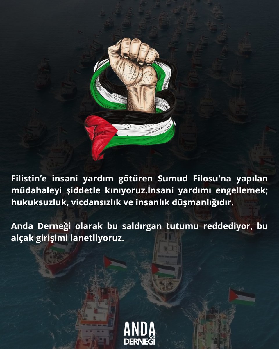 Sumud Filosuna yapılan saldırıyı lanetliyoruz. #FreePalestine🇵🇸🇹🇷