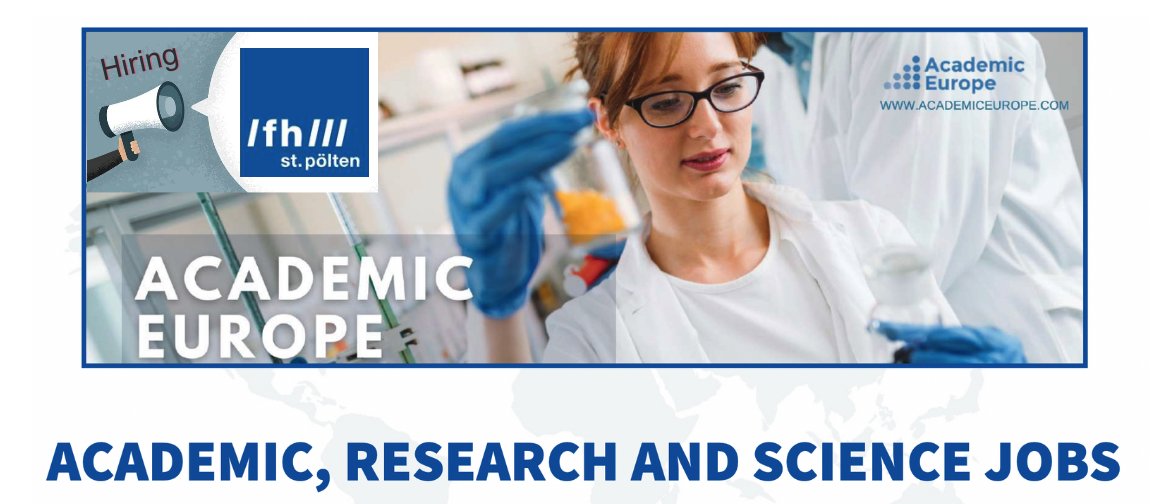 Academic_Europe's tweet image. Job Alert

FH-Dozent*in Lehre &amp;amp; Praxis im Bereich Gesundheits- und Krankenpflege

Deadline: Until the position is filled
Location: Austria - St. Pölten / Mauer

academiceurope.com/ads/fh-dozenti…

#hiring #nursingscience #healthcare #healthscience #nursingcare #lecturer