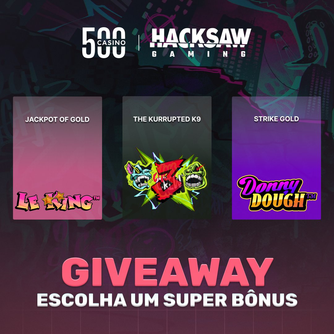 Qual super bônus você gostaria de ver no sorteio semanal? 🤩

➡️ Le King 👑
➡️ Chaos Crew 3 ☠️
➡️ Donny Dough 💸

Comente o seu favorito 🥳