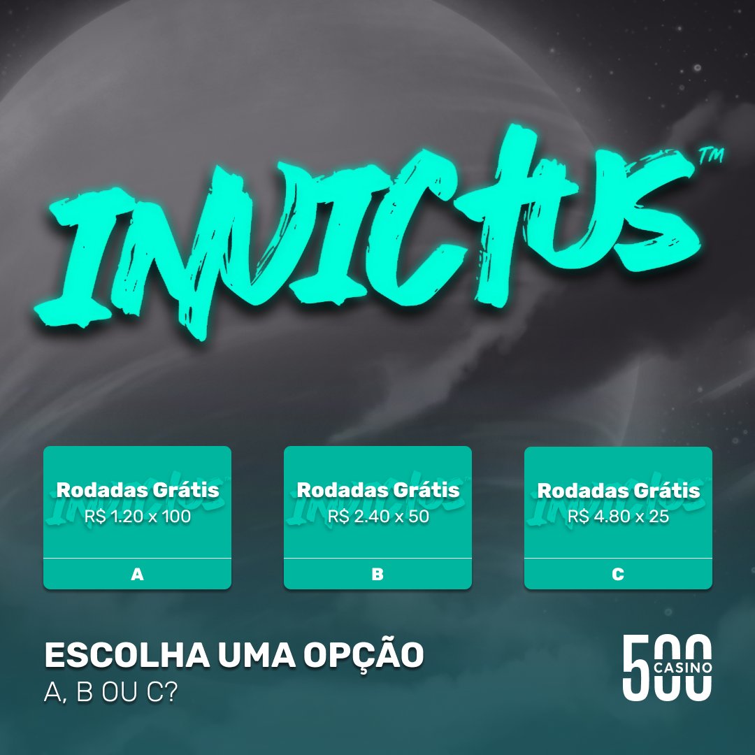 Escolha as suas rodadas grátis no slot Invictus 💪

A, B ou C? 😏

RT 🍀