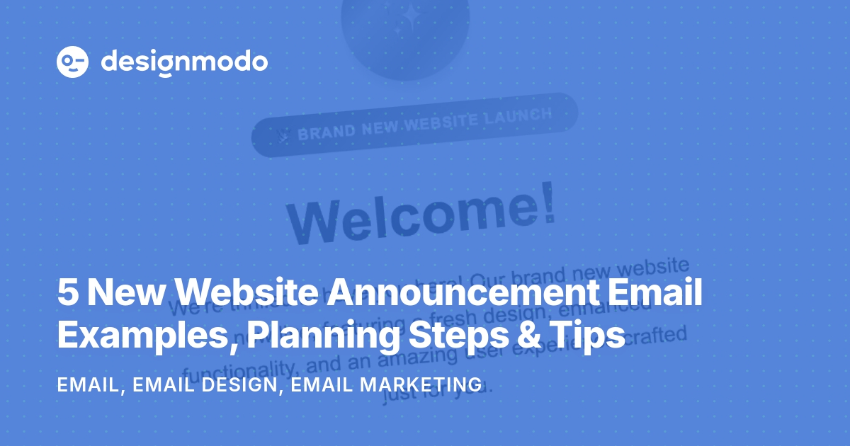 New site live? 🎉 Your announcement email can make or break your launch.

Here’s how to make it feel personal, clear, and clickable → designmodo.com/new-website-an…

#EmailMarketing #ProductLaunch