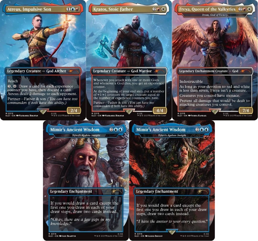 プレステコラボSecret Lair x God of Warの2種類の製品の収録カード