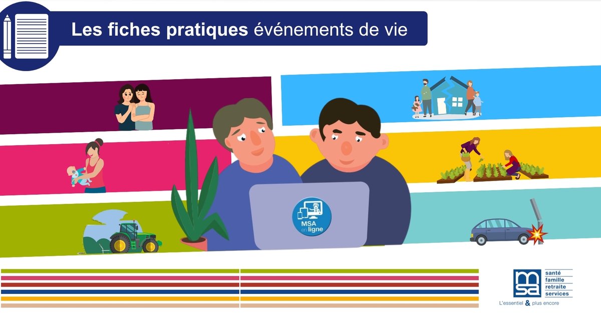 msa_armorique's tweet image. 🆕 &amp;gt; Nos #fiches pratiques 🗒️ évoluent ! #ProtectionSociale

À chaque étape de votre vie, la #MSA Armorique vous #accompagne dans vos démarches : 
installation
embauche
grossesse
accident du travail
séparation
perte d&apos;un emploi
retraite
décès... 

👉 armorique.msa.fr/lfp/fiches-pra…