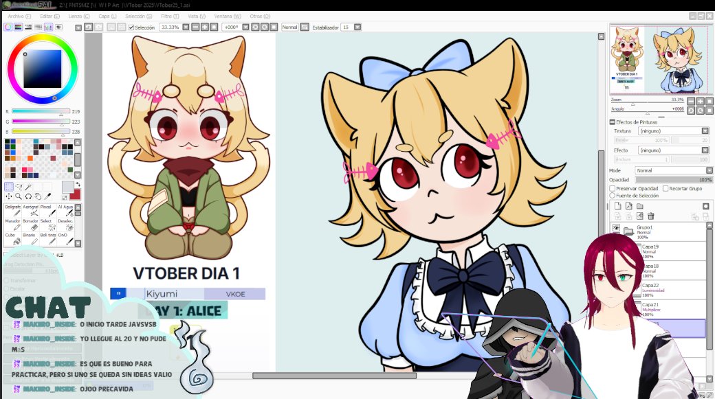 Muchas gracias por acompañarme al stream de hoy, se suponía que seria dibujo a líneas, pero me emocione y termine coloreando!

Pero bueno, mas tarde publico mi lista de VTober de este año, me puse día por medio para terminarlo!!

Por cierto, Feliz hawelin!!