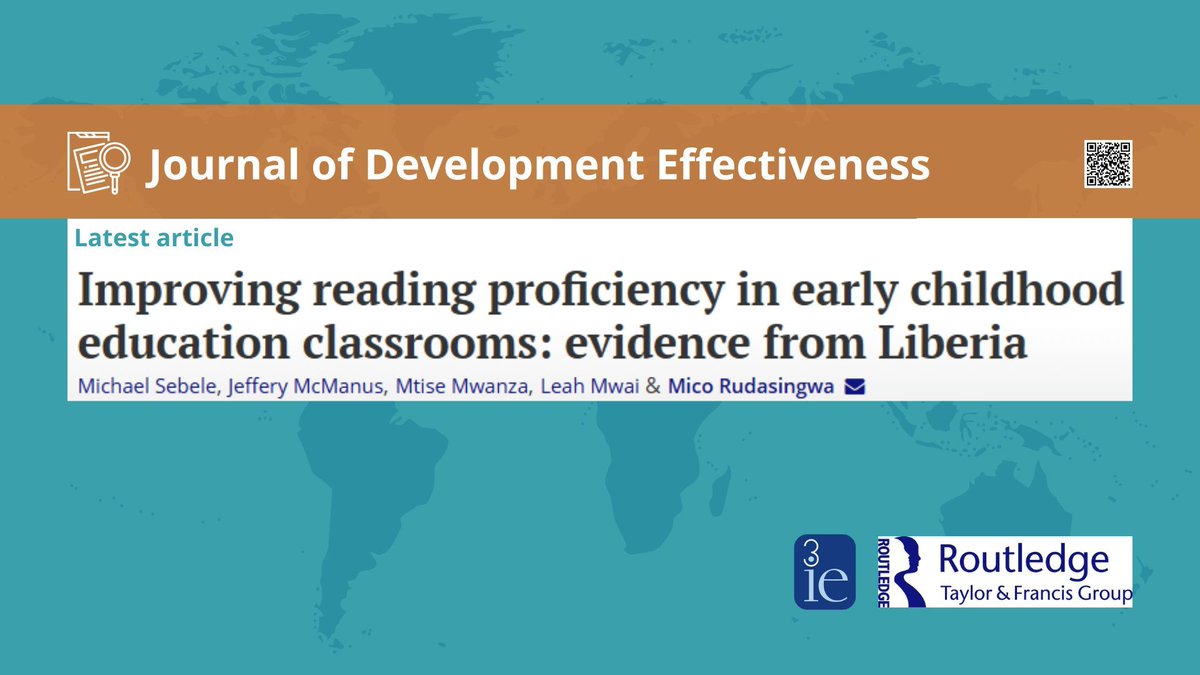 📰 New publication! 
Our RCT of Rising Academies' FasterReading program in Liberia is now published in the Journal of Development Effectiveness.

We evaluated an accelerated, phonics-based reading program across 74 schools in 10 Liberian counties for (7+ years) early childhood