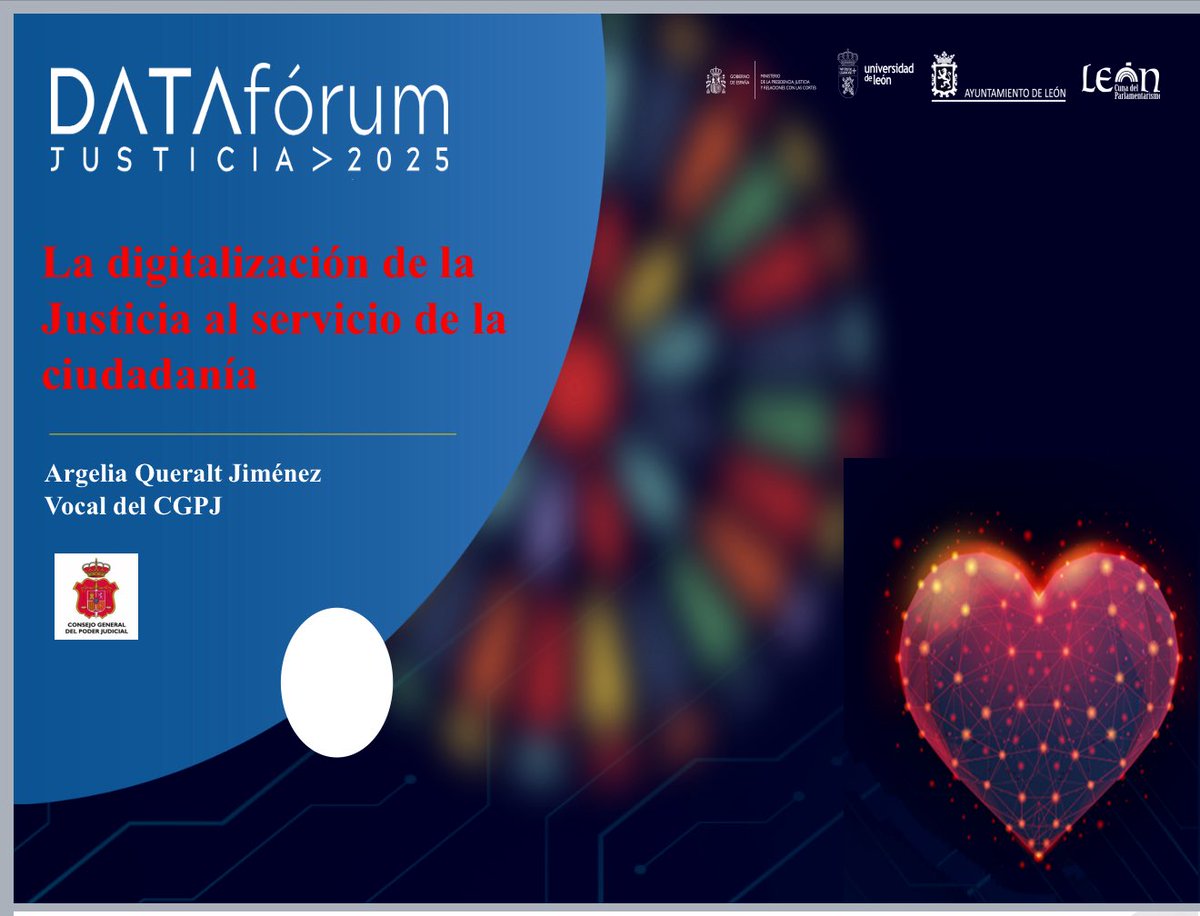 ArgeliaQueralt's tweet image. Ayer tuve el honor de hablar en el #Dataforum sobre como afecta a la ciudadanía la digitalización de la justicia, organizado por @justiciagob.