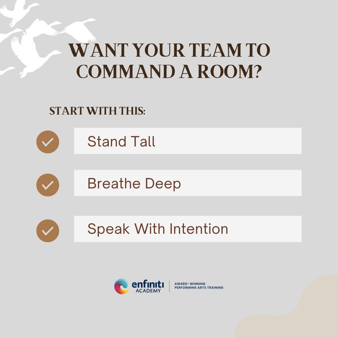 enfinitiacademy's tweet image. We teach presence, not performance. 

Ask us about our Communication Mastery module na2.hubs.ly/H01nrBD0

#EnfinitiPLAY #DramaBasedTraining #DramaBasedLearning #TeamBuilding #CorporateRetreats #CorporateEvents #CorporateTraining #CorporateWellness
