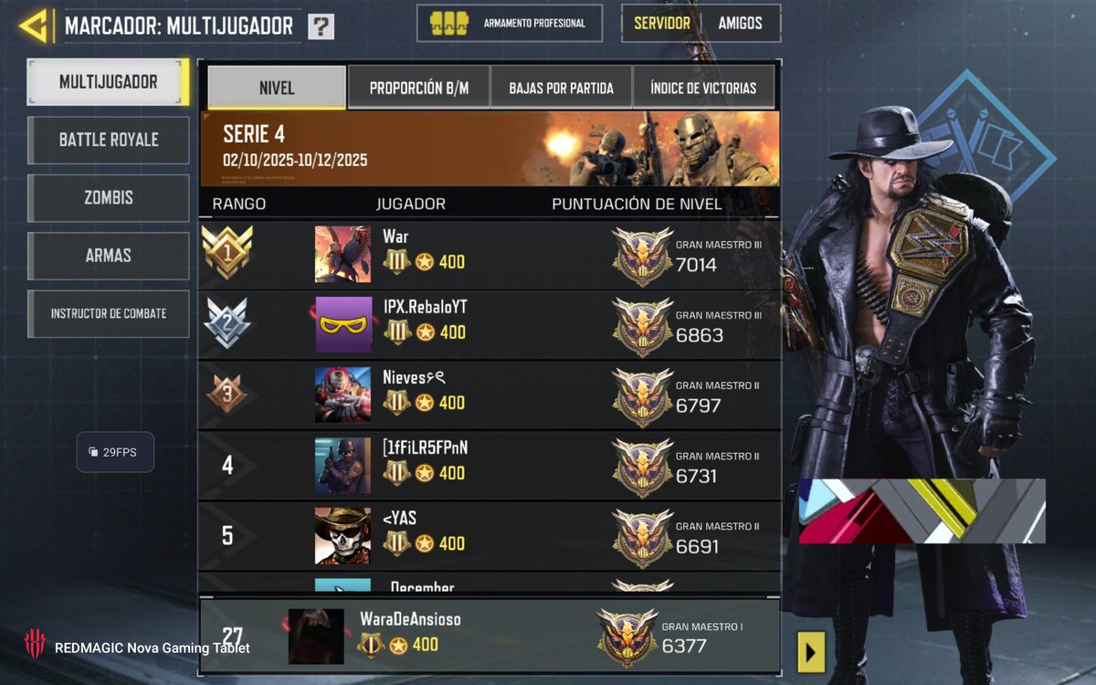 Listo, top 27 del mundo, a mimir 🫡 #CODMobile