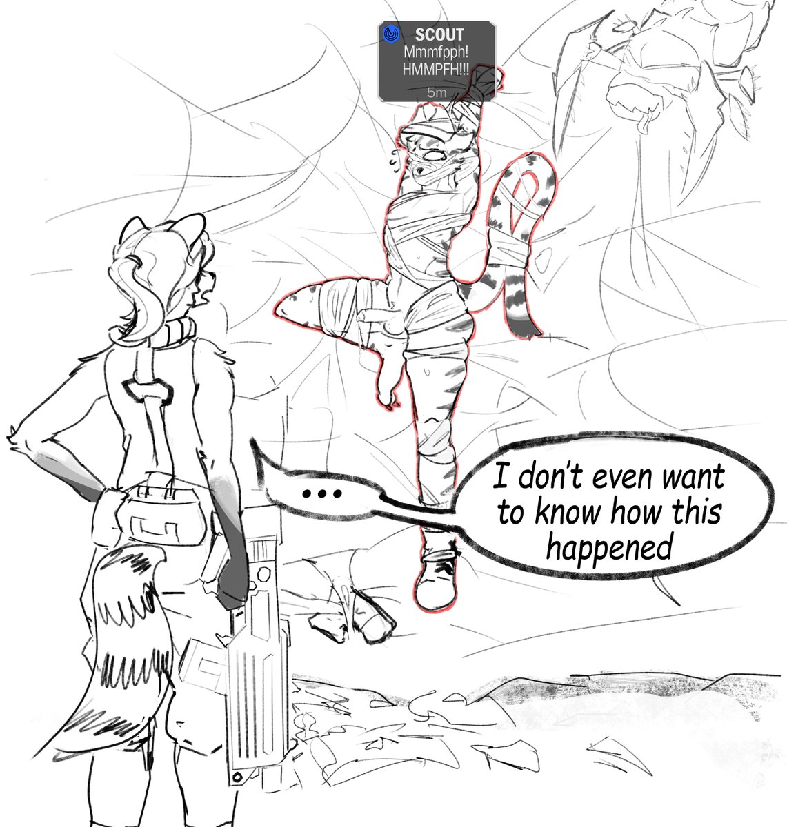 Oh yeah I forgot I laso have to post stuff here.

Some DRG shenanigans 

#furry #furryart #nsfw #bondage