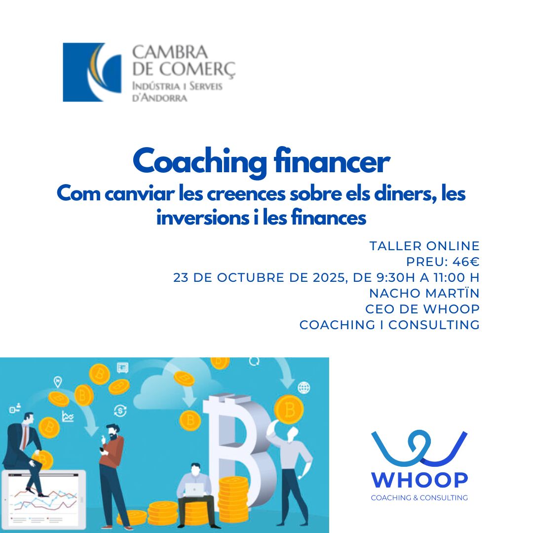 whoopcoaching's tweet photo. ✅ Penses tota l’estona que no arribes a final de mes o que no tens la llibertat financera que volies aconseguir?

✅ Aquest taller online sobre Coaching financer té l’objectiu de conscienciar als participants i proporcionar eines per canviar les seves creences limitadores. https://t.co/wXSZaYxOoz