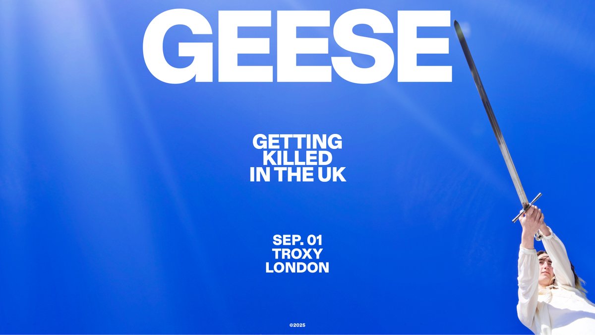 TroxyLondon's tweet photo. 📢ICYMI: @geese_band Pre-Sale is now LIVE!
Use this link: https://t.co/kOcMmXBuGX
#Geese #Geeseband #GettingKilledInTheUK #Londongigs https://t.co/cfysCC4mzu