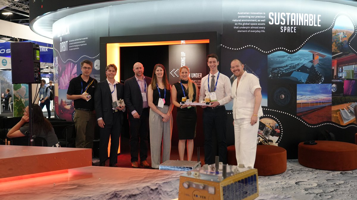 AusSpaceAgency's tweet image. Elevating Trans-Tasmin space cooperation, tackling the issue of space sustainability, showcasing Aussie technology destined for the Moon, and strengthening Australia-India industry partnerships. 

That’s a wrap on Day 4 of #IAC2025 and the close of the industry days!