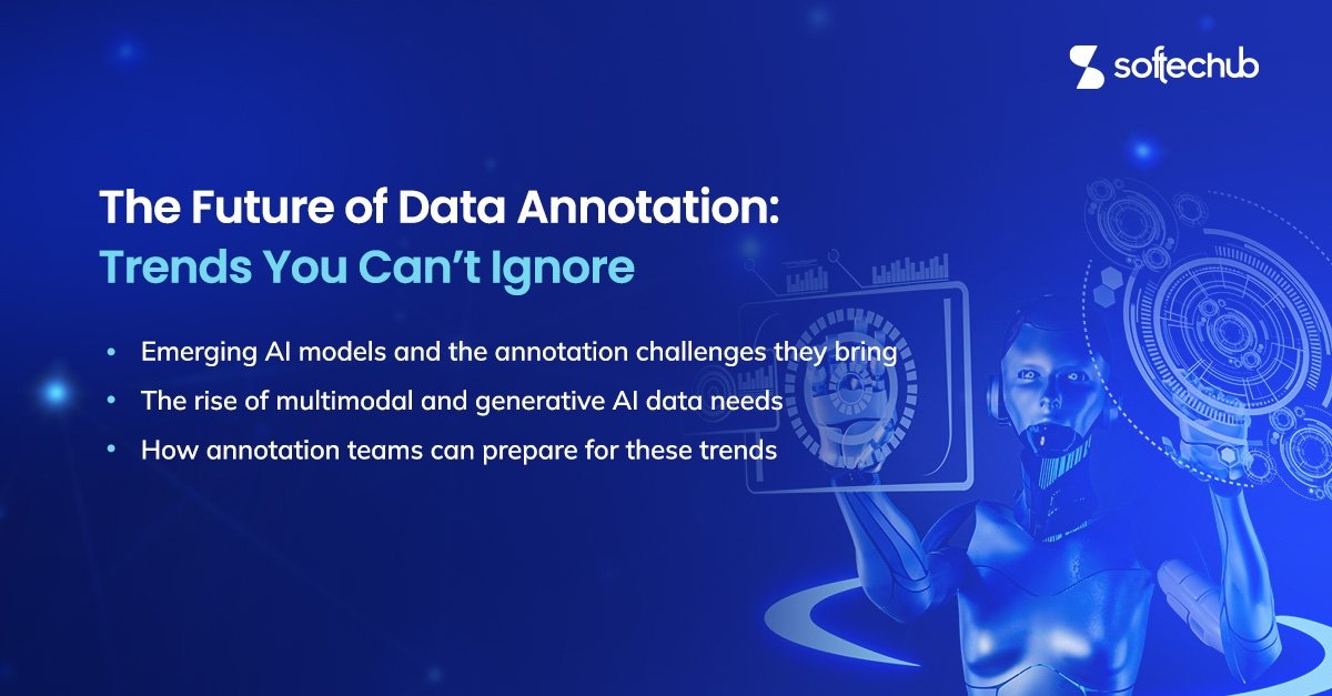 softechubltd's tweet image. AI is evolving fast, but without smarter annotation, it can’t keep up. Discover the key trends shaping the future of data annotation and why it matters now.  Read here: tinyurl.com/355fh56f

#AI #DataAnnotation #Softechub