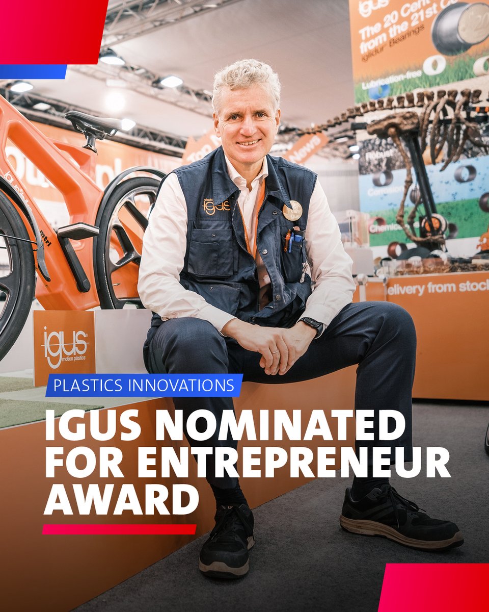 hannover_messe's tweet photo. With smart plastics and robotics, @igus_Inc is redefining movement. 🤖 The Cologne-based family business is a finalist for the EY Entrepreneur Of The Year 2025. 🚀 

Winners will be announced on 6 November in Munich. 🏆 https://t.co/w7fOYgQnm3