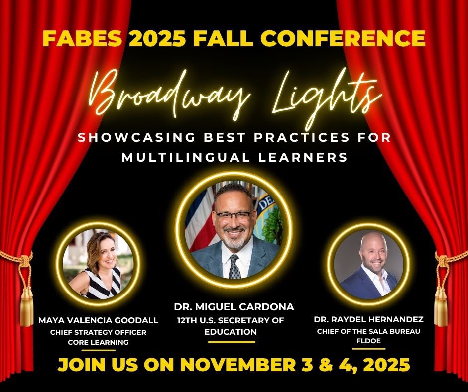 FABESFlorida's tweet photo. So excited for our 2025 Fall Conference! We can’t wait to welcome you as we continue this important work! 👩🏻‍🎓👨🏽‍🎓👩🏾‍🎓🧑🏼‍🎓👩🏼‍🎓👨🏾‍🎓

Will you be there? Register today! 👇🏻
https://t.co/9kMrJCSNtB

You won’t want to miss this!! 
#FABES25 #ELLs #MLLs https://t.co/QzPyZQw6TN