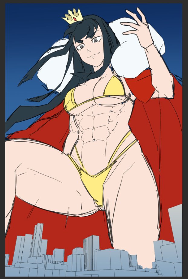 teraguis12's tweet photo. Unfinished work and warm up. #巨大娘 #giantess #sizetwitter https://t.co/8Oj0PNlPkF