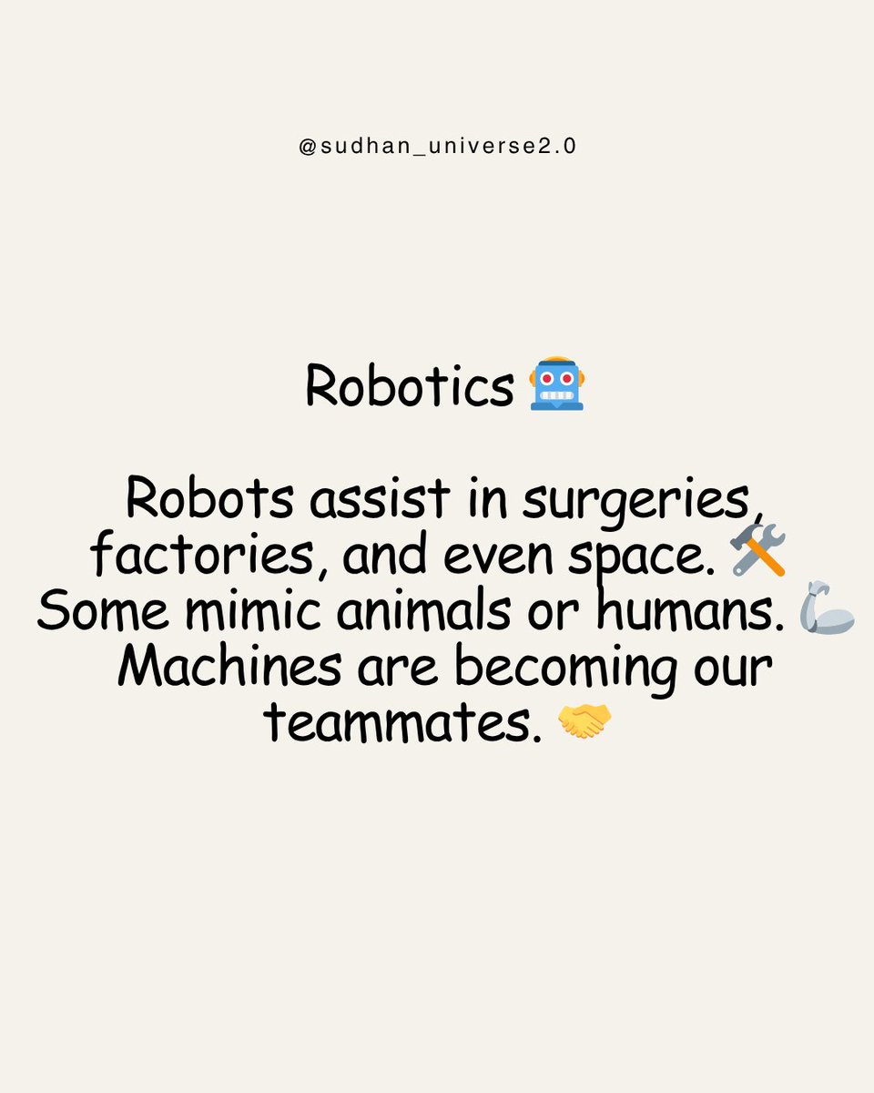 Sudharshanr035's tweet image. Robotics 🤖
👉 #RoboticsFacts #FutureOfWork #AutomationBuzz #TechInnovation #STEMTalk