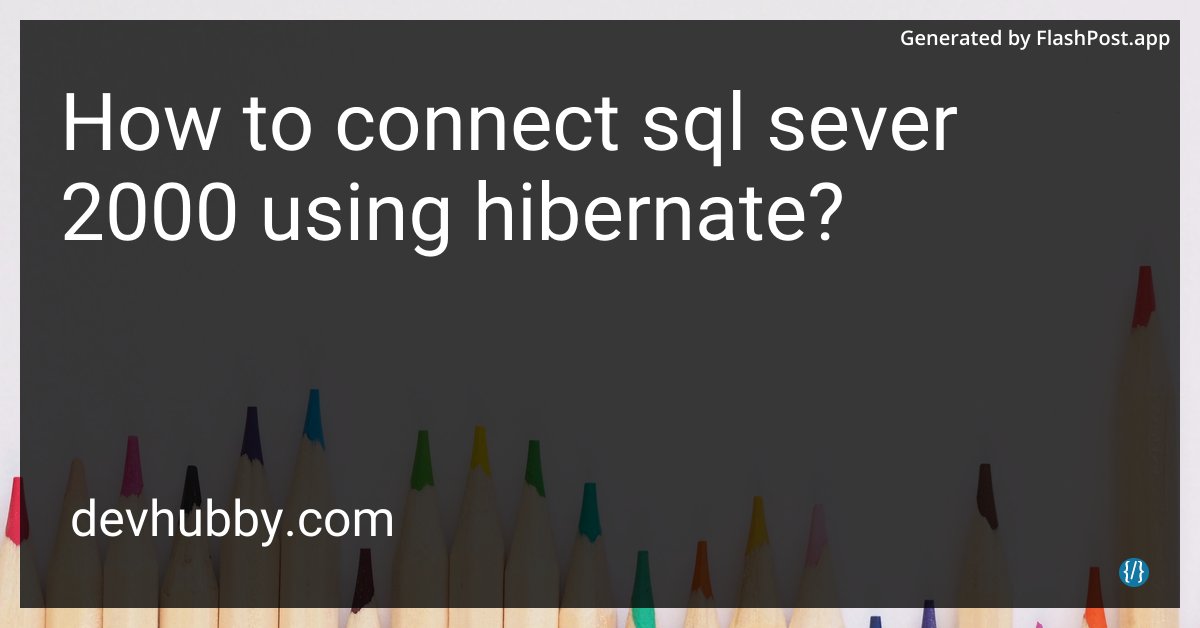 JordanKEurope's tweet image. Did dinosaurs teach you to connect SQL Server 2000 with Hibernate?

Source: devhubby.com/thread/how-to-…

#HibernateORM #Hibernate #BackendDevelopment #JavaEE #hibernate #connect