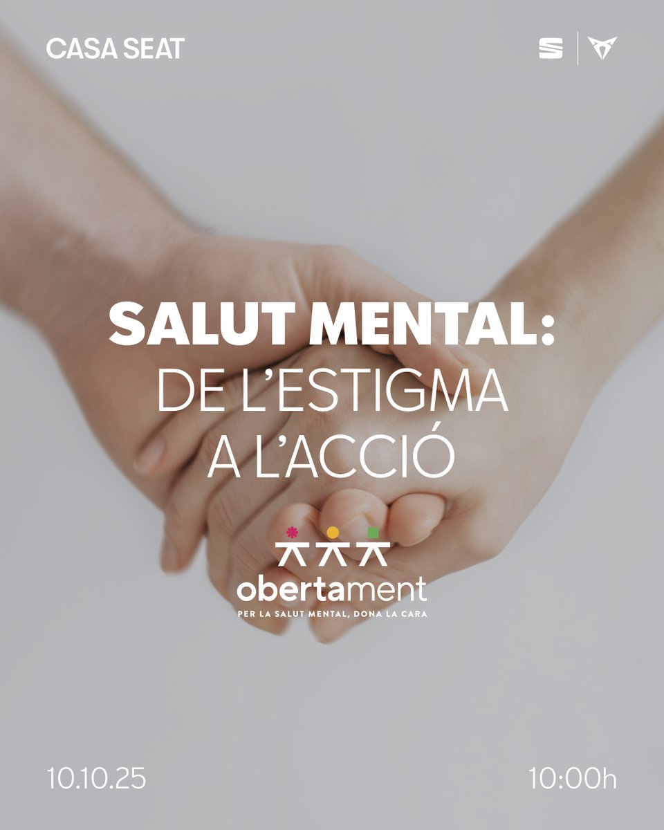 obertament_sm's tweet photo. Amb motiu del Dia Mundial de la Salut Mental, #CasaSeat obre les seves portes a un diàleg necessari per avançar cap a una societat més conscient i compromesa amb el benestar emocional.
https://t.co/MTRNM2umul https://t.co/VL7J2yZpjv