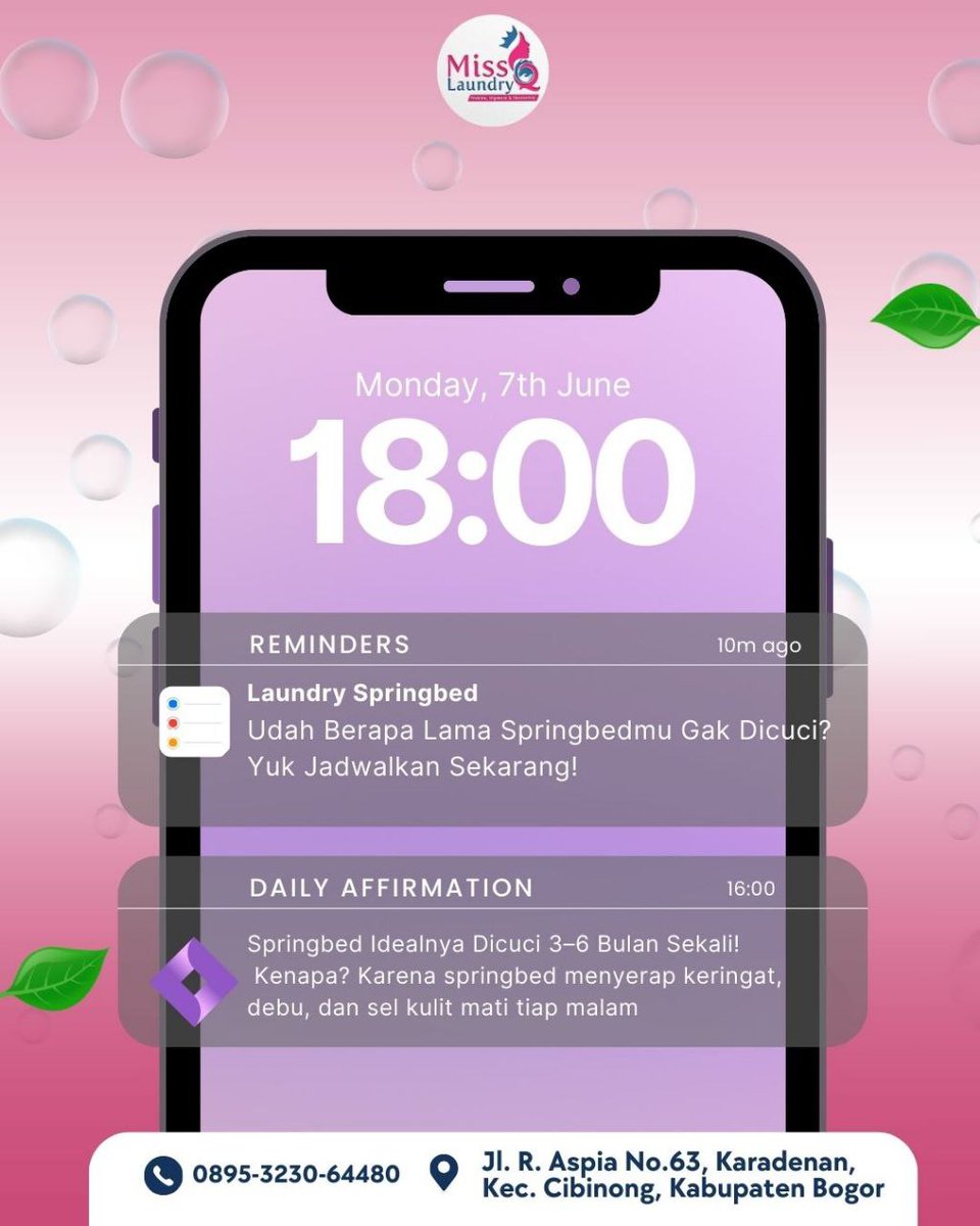 MisslaundryQ's tweet image. Cuci Springbed Bergaransi Citayam – 0895323064480
Jasa cuci springbed di Citayam, higienis, wangi, cepat &amp;amp; bergaransi.
📍 Jl. R.Aspia No.30 Karadenan Cibinong
📞 0895323064480 | 085819760447

#CuciSpringbedCitayam #SpringbedBersih