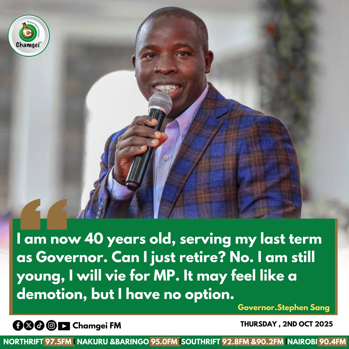 Governor Stephen Sang: Taa mining kapsaa omoche awo ano nguni? Okany aegu Muchumbe.