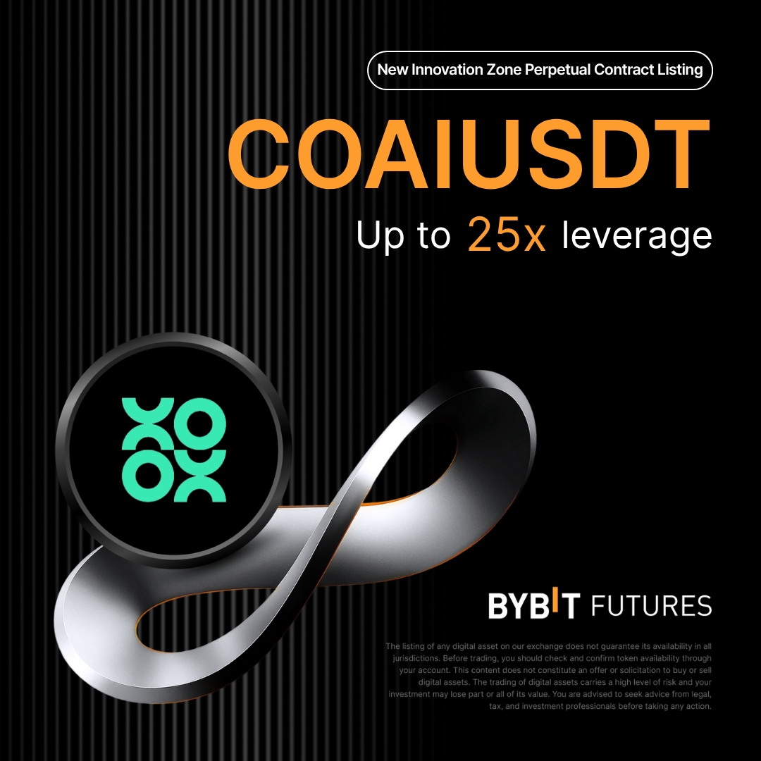 BybitAlpha's tweet image. 🚀 $COAIUSDT Perpetual Contract is now LIVE on Bybit Contract with @ChainOpera_AI!

Trade $COAI with up to 50x Leverage: i.bybit.com/1abkpld6