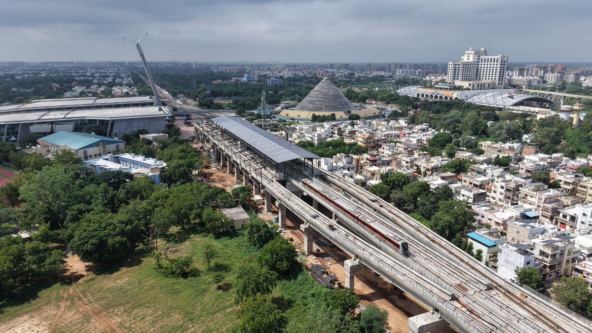 Ahmedabad – Gandhinagar Metro Reaches Mahatma Mandir on Vijaya Dashami; GMRC Conducts Successful Trial Run