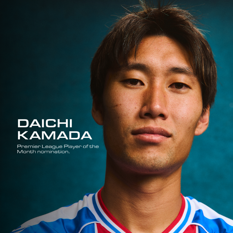 CPFC's tweet photo. Daichi Kamada has been nominated for the September Premier League Player of the Month award 👏

Make sure you vote for our Daichi 🇯🇵⚡️