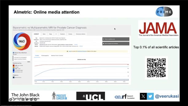 🖥️ At today’s #UroOnc Grand Round, our <a href="/veerukasi/">Veeru Kasi</a> presented #PRIME 

⭐ Level-1 evidence: bpMRI (no contrast) = non-inferior to mpMRI for #ProstateCancer detection, with no rise in biopsies

Great MDT discussion 👏

Read in <a href="/JAMA_current/">JAMA</a> 👇
 jamanetwork.com/journals/jama/…

 #UroSoMe