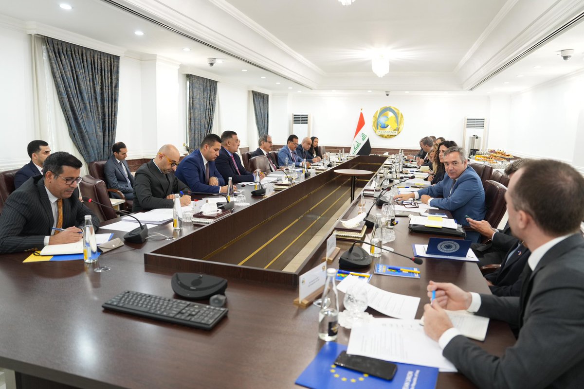 EUinIraq's tweet image. Supporting reforms shifting the focus from security to economy &amp;amp; growth - a cornerstone of the strong partnership between the European Union and Iraq which was on display at the Cooperation Committee on 30 Sep. Looking forward to the ministerial meeting in Luxembourg on 19 Oct!