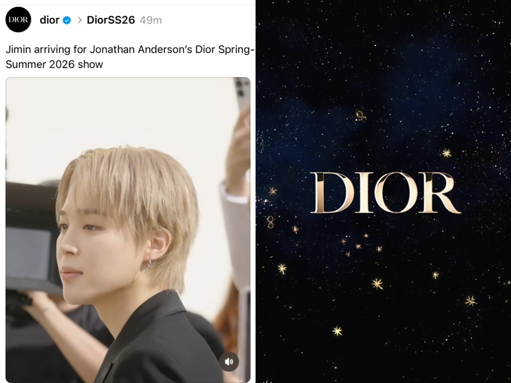 cocojm_0t7's tweet photo. OMGGGGGG 😭🤯

Dior’s official Threads account just dropped a video of Jimin at Paris Fashion Week 👑

#JiminxDior #DiorSS26 https://t.co/yOeyzY3YDb