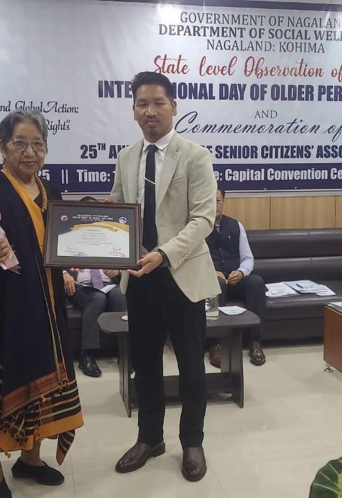 Wangpang_Konyak's tweet photo. Attended the state level observation of the International Day of Older Persons 2025, and Commemoration of the 25th Anniversary of  Senior Citizens' Association of Nagaland, organised by the Department of Social Welfare, GoN.

@Neiphiu_Rio https://t.co/wU3x6H5C73