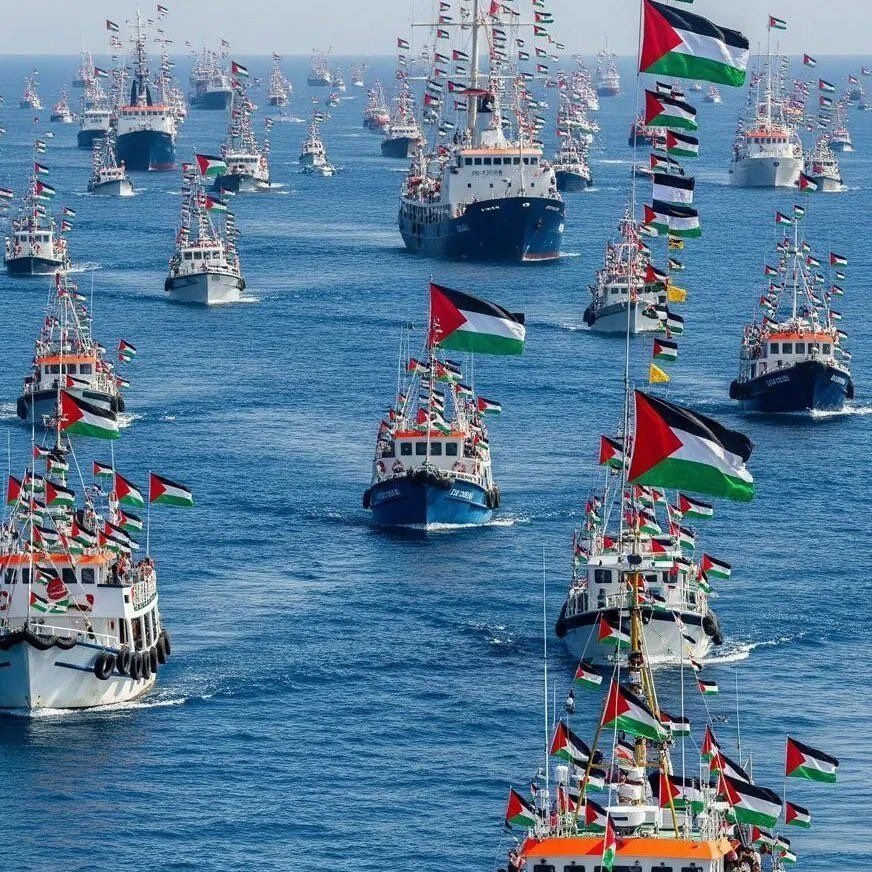 Israel’s detention of civilians in international waters violates international law. it’s a criminal act.
 #SumudForGaza
#sumudforGazza 
#MyAgendaSumud 
#SumudFlottilla