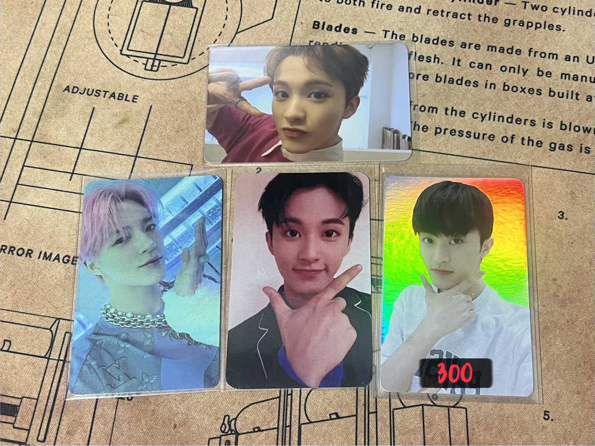 wts lfb

nct mark jeno photocards
unmarked pcs are 100 each!

# nct dream 127 hello future owhat empathy glitch mode holo