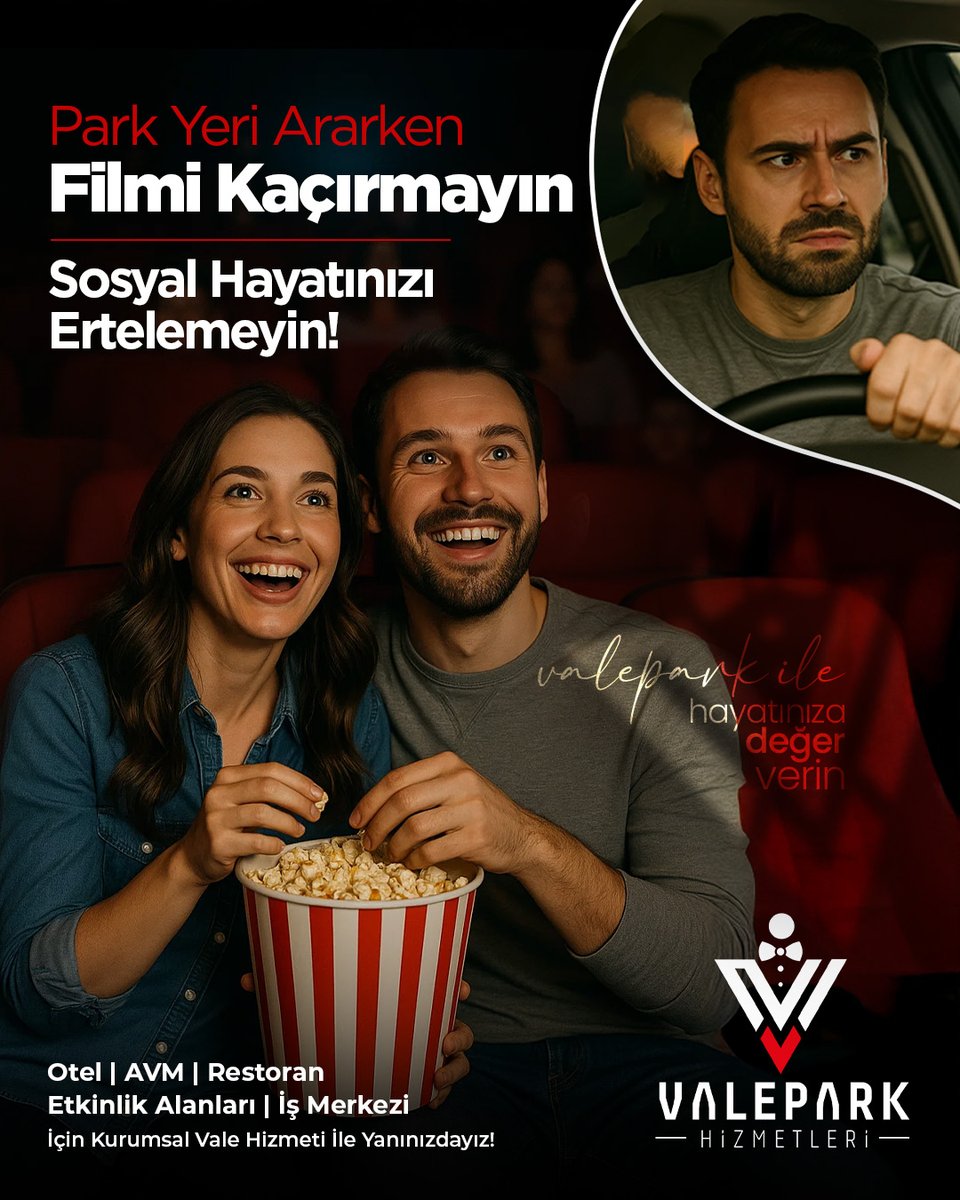 GroupSesa's tweet photo. 🎥 Park yeri ararken filminizi kaçırmayın! 🍿✨
Valepark Hizmetleri ile aracınızı güvenle teslim edin, siz sadece sinemanın keyfini çıkarın.
Otel | AVM | Restoran | Etkinlik Alanları | İş Merkezi
Her an, her yerde yanınızdayız!
☎ 0212 212 90 40
📞 0216 380 90 40
#Valepark https://t.co/imuHk297bp