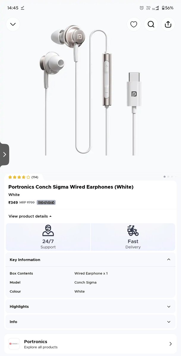 183utkarsh's tweet photo. Hey @deepigoyal @albinder @letsblinkit Today at 1:42pm on(2/10/25) I have ordered a earphone  the model i received is different from what I ordered and the help desk video features is not working as when the camera gets on the screen turn black . I have shared screenshot below. https://t.co/i7lD4fF5Mv
