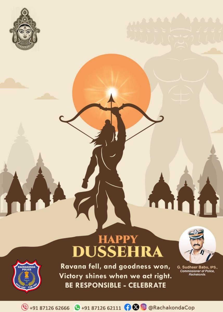 Always Good wins on Evil!
#ChooseRightPath #BeGood and make a #Peaceful Society!
<a href="/AbdullapurmetPS/">Abdullapurmet Police Station</a> <a href="/RachakondaCop/">Rachakonda Police</a>