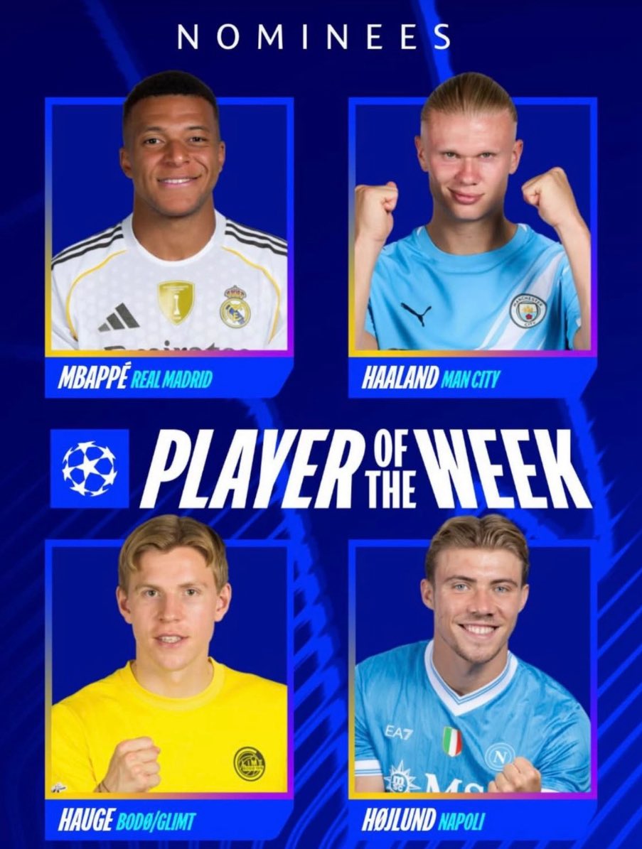 Litt av et selskap 🇩🇰 Rasmus Højlund får være med i. Morsomt for gutten.