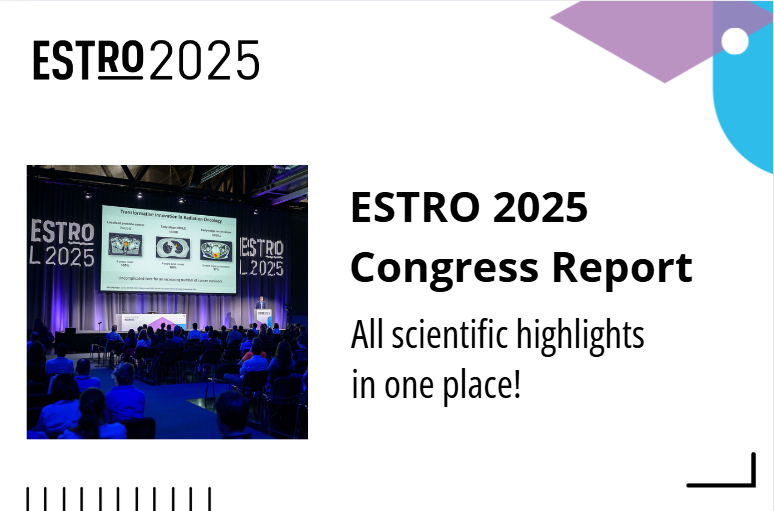 ESTRO_RT's tweet photo. ✨The #ESTRO25 Congress Report is out!
📌Green Journal/@TheLancetOncol joint session
📌Award-winning papers
📌Track & technique highlights
👉https://t.co/Md7FkjD9mi
Will your study appear in the report next year? ✅Submit your abstract by 12 Nov! #ESTRO26 https://t.co/xJBUgWNgtj https://t.co/K22IkRoEyK