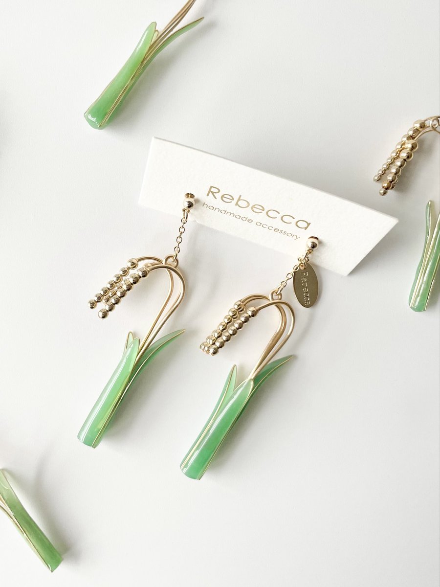 Rebecca ハンドメイド ピアス ホットケーキ 液体アクセサリー Rebecca