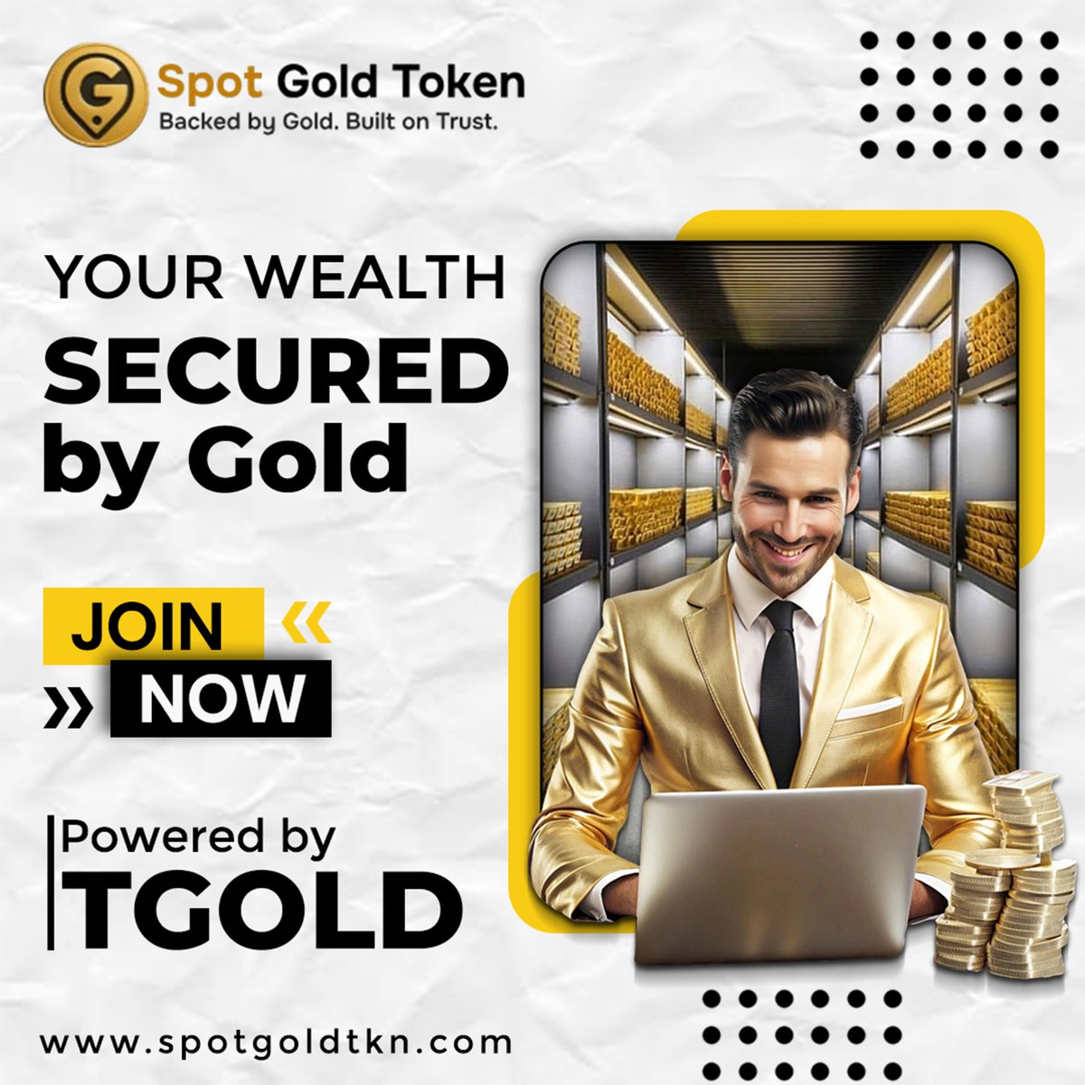 SpotgoldT80968's tweet image. Strong today. Strong tomorrow. 💎 With TGOLD, your wealth is secured by real gold and powered by blockchain innovation. 🚀 Stability you trust, growth you deserve. 

Learn more at - spotgoldtkn.com
.

✨ #TGOLD #GoldBacked #SecureWealth #DigitalGold #CryptoWithGold
