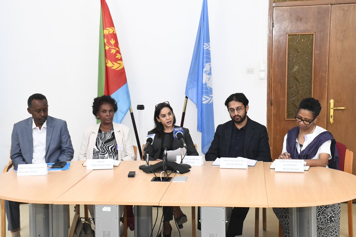 UNFPA-UNICEF JP to End Female Genital Mutilation (@gptoendfgm) on Twitter photo The Steering Committee of the <a href="/UNFPA/">UNFPA</a> <a href="/UNICEF/">UNICEF</a> <a href="/GPtoEndFGM/">UNFPA-UNICEF JP to End Female Genital Mutilation</a> of #FGM concluded its field visit in Eritrea 🇪🇷 today.
A media briefing brought together donors, government & partners to share reflections on the inspiring work with communities & change agents.
✨ <a href="/UNinEritrea/">UN Eritrea 🇺🇳</a> The Steering Committee of the <a href="/UNFPA/">UNFPA</a> <a href="/UNICEF/">UNICEF</a> <a href="/GPtoEndFGM/">UNFPA-UNICEF JP to End Female Genital Mutilation</a> of #FGM concluded its field visit in Eritrea 🇪🇷 today.
A media briefing brought together donors, government & partners to share reflections on the inspiring work with communities & change agents.
✨ <a href="/UNinEritrea/">UN Eritrea 🇺🇳</a>