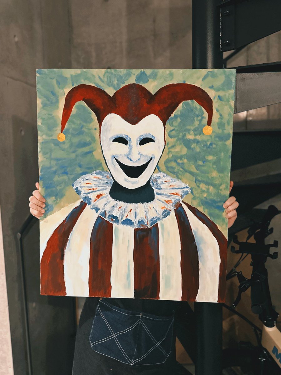 toarukoten's tweet image. 『#とある個展：荒らされたギャラリー』

\ 前売り券好評発売中🎫 /
l-tike.com/search/?lcd=33…

こちらは展示予定の作品「道化師たち」