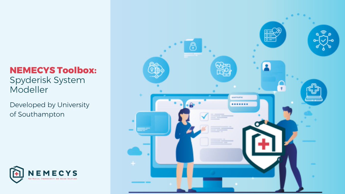 🧠 #NEMECYS_eu introduces Spyderisk System Modeller (SSM) – a risk simulation tool for connected medical devices, developed by <a href="/unisouthampton/">University of Southampton</a> 

✔️ Based on ISO 27005
✔️ Suggests security controls
✔️ Focuses on patient safety

Download the brochure: nemecys.eu/download/19479…