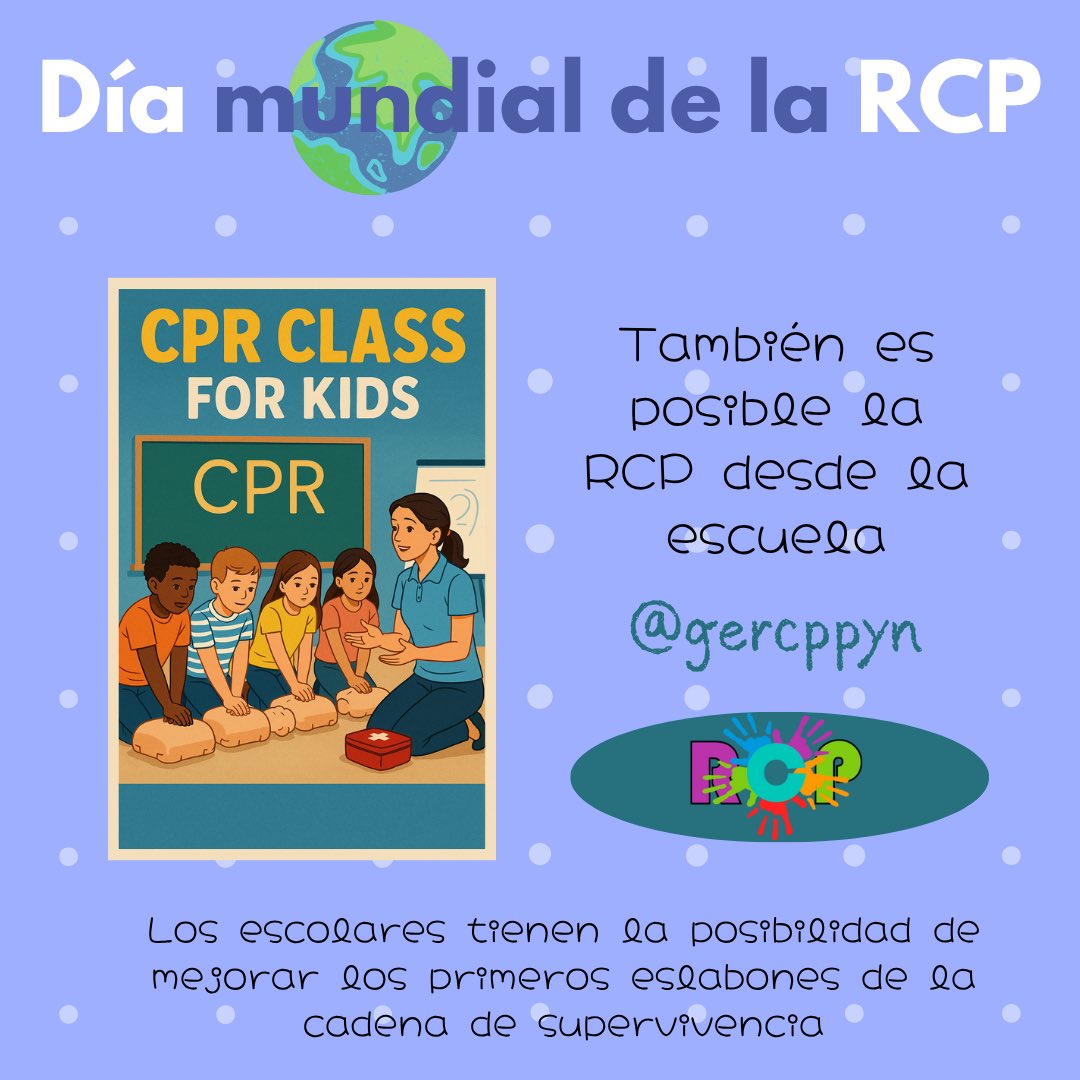 Los niños también pueden aprender #RCP. Enseñarles desde pequeños a actuar en una emergencia puede salvar vidas. Con talleres prácticos y divertidos les damos herramientas para ser héroes en cualquier situación 
Aprovechemos el #diamundialrcp para llegar a toda la población