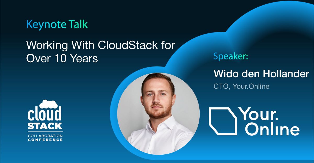 CloudStack's tweet image. Another #CloudStackCollab keynote! @widodh (Your.Online) will share his experience of working with CloudStack for 10+ years.

The Day 1 &amp;amp; Day 2 agenda is now live—register to join us in Milan, 19–21 Nov.